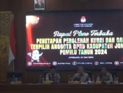 Penetapan Perolehan Kursi DPRD Jombang dan 50 Calon Terpilih Pada Pemilu 2024